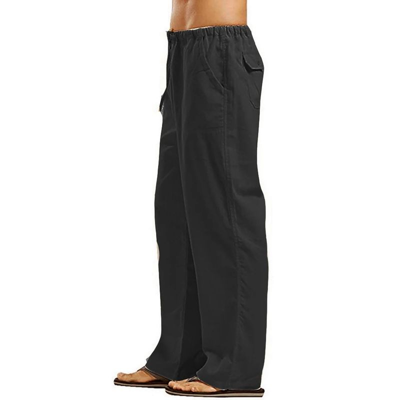 Herrenhose, Lockere, Coole, Lässige Lange Hose, Elastische Taille, Lange Hose, Lässig, Große Größe, Streetwear, Leichte Hose_voghion.com