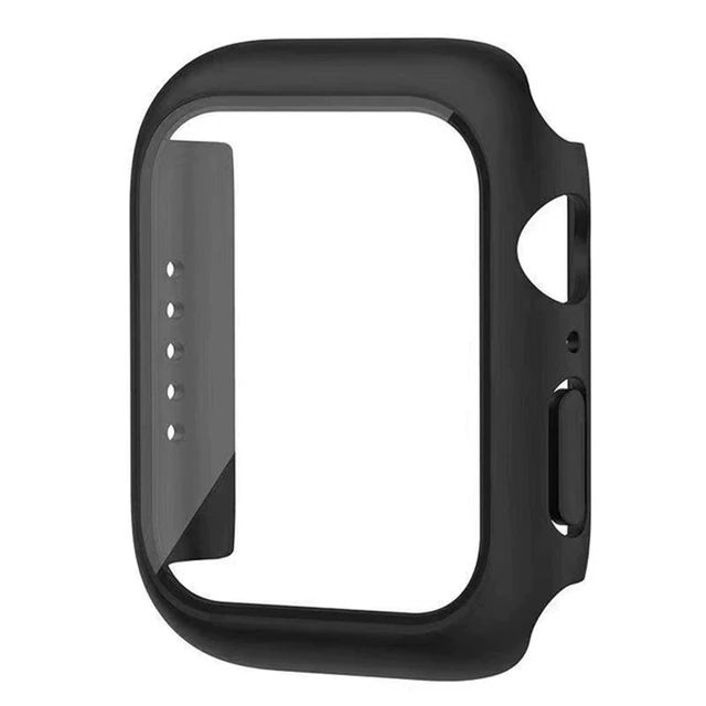 Glass+Cover For Apple Watch case 8 7 6 SE 5 3 iWatch Accessorie Screen Protector Apple watch serie 44mm 45mm 40mm 41mm 38mm 42mm_voghion.com