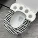Cuscino per sedile WC universale a forma di zampa d'orso, con adesivo invernale, per quattro stagioni, addensato_voghion.com