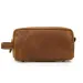 Genuine Toiletry Crazy Horse Leather Men's Clutch Large Capacity Makeup Bag Travel Organizer_voghion.com