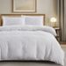 Fluff Cut Diamond White Geometric Quilt Cove Duvet Cover Bedding Three Piece Set_voghion.com