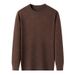 Light High-Quality Autumn Winter New Round Neck Pullover Sweater Casual Versatile Jacquard Men's Knitted Base_voghion.com