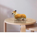 Realistische Corgi-Welpenfigur, niedliche Hunde-Gedenkskulptur, Balkon, Garten, Schreibtischdekoration, Kunstharz, Handwerk_voghion.com