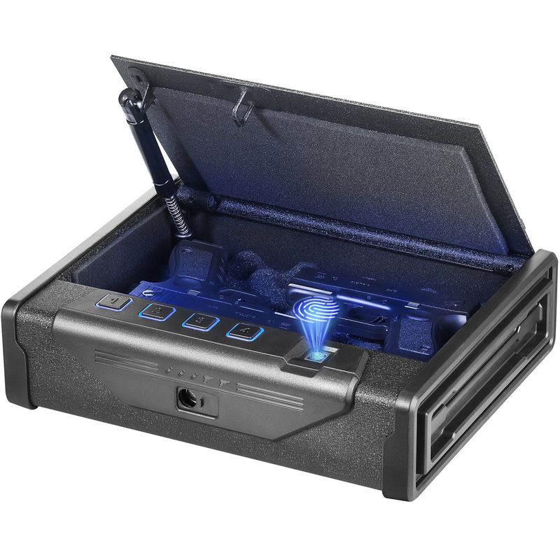 VEVOR Gun Safe For Pistols, Biometric Gun Safe With Three Quick Access Ways Of Fingerprints, Passwords And Keys, Handgun Safe For 2 Pistols For Home, Bedside, Nightstand, Car_voghion.com