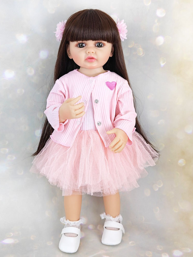 Voller weicher Silikonkörper Reborn Baby Girl Puppe 55cm 22 Zoll Realistische Prinzessin Kleinkind Bebe Badespielzeug Geburtstagsgeschenk_voghion.com