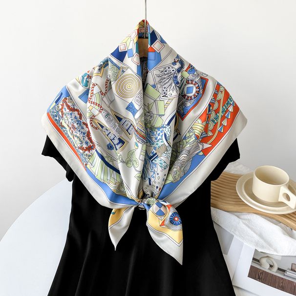 Sciarpa scialle in seta sintetica Silk 90 con effetto di alta qualità, per legare i capelli, leggera, traspirante e morbida_voghion.com