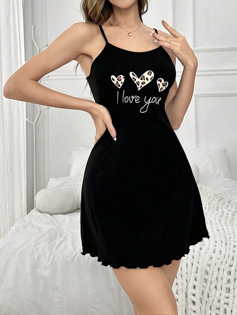 Women's Sleepwears Summer Sexy Leisure Comfortable Home Wear Printed Nightdress Dress_voghion.com