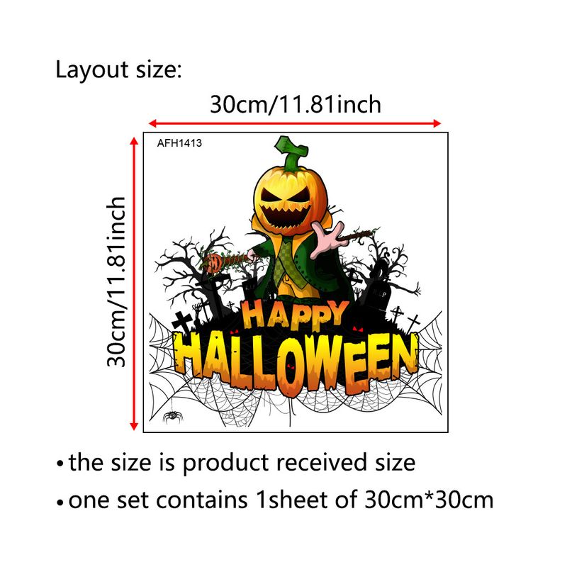 Halloween cartoon pumpkin toilet sticker decoration sticker toilet wall sticker_voghion.com