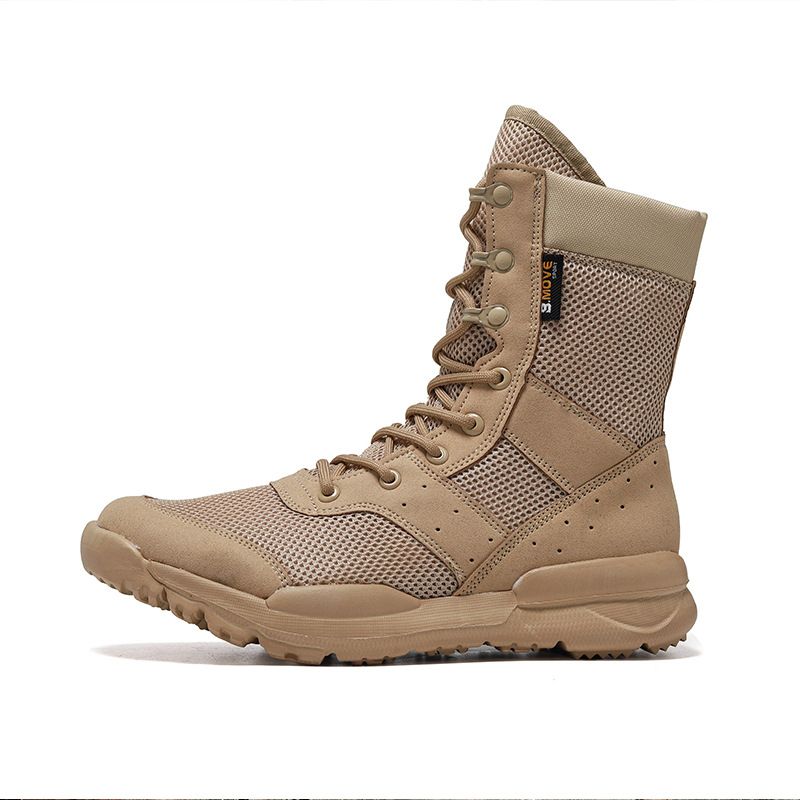 High-top Breathable Men's Combat Boots Desert Outdoor Women's Special Forces Shoes Zipper Tactical Boots_voghion.com