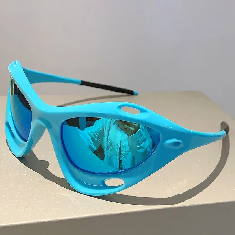 Fashion KAMMPT New Y2k Sunglasses Fashion Futuristic Punk Mirror Sports Men Eyewear Trendy Brand Design Outdoor UV400 Shades for_voghion.com