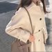 Oversized Wool Blend Trench Coat For Women – Longline Winter Pea Coat With Belted Waist, Thickened Lining For Subzero Days (Stone White/Camel/Black)_voghion.com