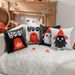 Halloween Reversible Sequin Ghost Pillow Cover – Fun & Spooky Decorative Throw Pillow Case For Sofa, Bed, Or Outdoor Decor Polyester_voghion.com
