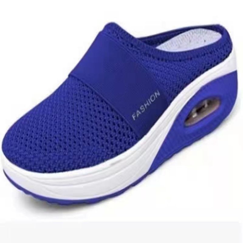 Scarpe da donna estive, nuove, stile casual, in rete, con fondo piatto e mezza bucatura_voghion.com