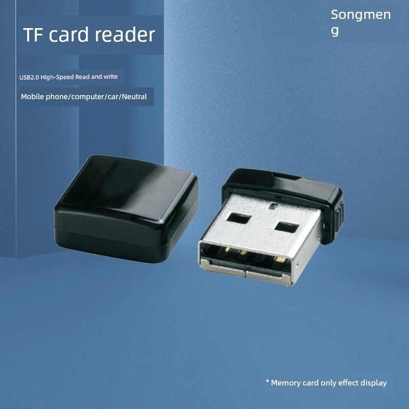 Automobilinis mini USB skaitytuvas „Micro SD/TF“ mobiliojo telefono atminties kortelės įterptas mažas, pritaikytas „Android“ kompiuteriui_voghion.com