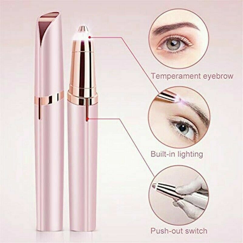 Electric Eyebrow Trimmer Shaver Razor Facial Hair Remover Shaper Ladies Women_voghion.com