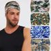 Camouflage Printed Wide Athletic Headband Sweat Absorbing Running Sweatband Summer Running Sweatband Unisex_voghion.com