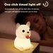 Luzes noturnas led fofas de cachorro e gato, lâmpada de silicone macio recarregável, decoração de cabeceira regulável, luz noturna para crianças, bebê, coelho, presentes de aniversário_voghion.com