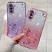 Luxury Bling Gradient Glitter Clear Case For Huawei Nova 10 8 7 Pro 6 5G 5 7SE 9SE 10SE Plating Rose Floral Protector Soft Cover_voghion.com