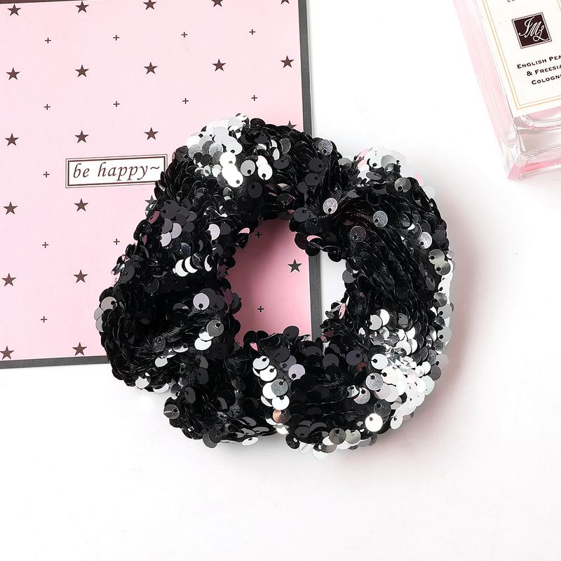 Set di elastici per capelli con paillettes reversibili per donna (accessori per capelli con glitter bifacciali, elastici per coda di cavallo antiscivolo)_voghion.com