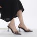 Herbst Neue Spitzen Bowknot Strass Sandalen Stiletto Heels Closed Toe Transparent High End High Heels Für_voghion.com