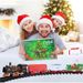 Train électrique son et lumière peut accrocher l'arbre de Noël voiture de piste de Noël jouet cadeau de train de Noël_voghion.com