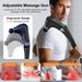 Electric Muscle Massage Gun With Extended Handle Deep Tissue Relief For Back Shoulder Waist Pain_voghion.com