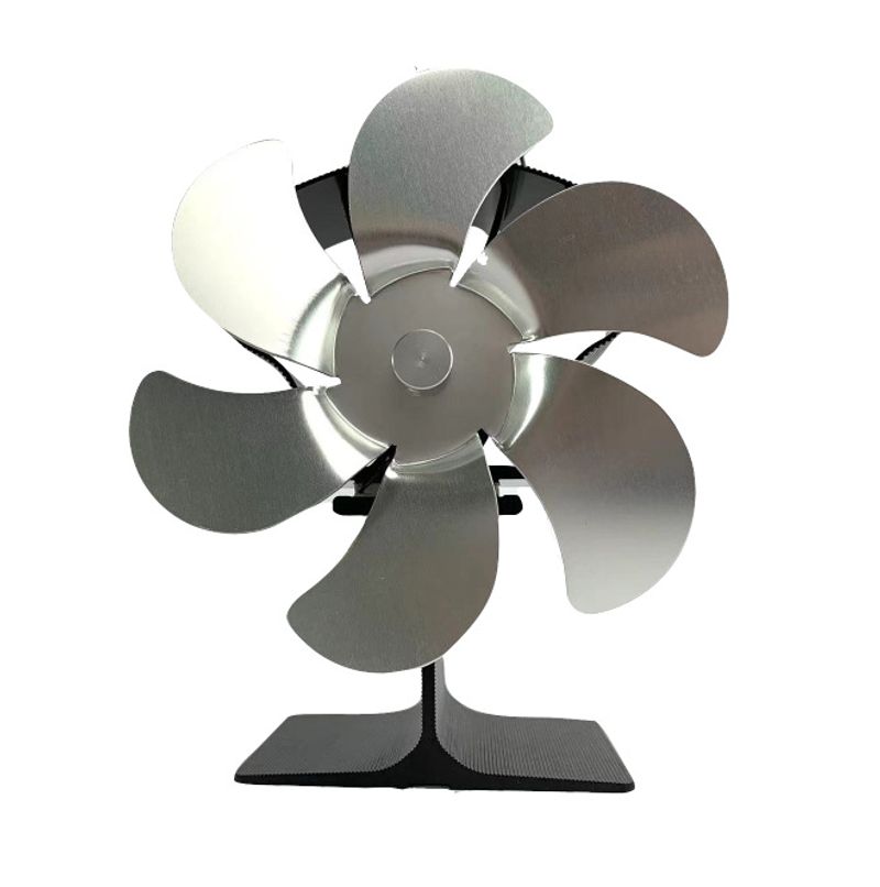 Kroon grote I-vormige 6-bladige zilveren verwarmingsventilator verbruikt geen stroom en maakt geen lawaai - LT371_voghion.com