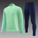Half zip long sleeved football training suit for children's autumn winter football, adult running and sports casual wear_voghion.com