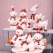 Festive Christmas Standing Bear & Snowman Plush Doll - Decorative Holiday Ornament For Home, Office & Gift Giving"_voghion.com
