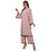 Women's casual V-neck printed long-sleeve suit_voghion.com