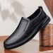Trendy Top Layer Rindsleder Casual Leder Buine Herren Soft Surface Slip-On Loafer Driving Dad Rutschfest Große Größe_voghion.com