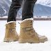 High-top Cold-proof Velvet Thickened Large-size Outdoor Boots Combat Boots Men's Shoes Hiking Shoes Snow Boots_voghion.com
