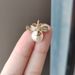 Hot Style Temperament Bee Pearl Button Brooch Advanced Temperament Women's Small Scarf Button Fixed Clothes Pin_voghion.com