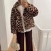Wendbare Steppjacke für Damen, Street Fashion Stehkragenmantel, Herbst Winter Trendy Oberbekleidung, Polyestermischung, Animal Print, S/M/L_voghion.com