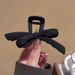 New frosted high grade bow tie matte clip large simple shark clip back of the head Maillard style hairpin_voghion.com