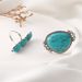 Heißer Verkauf handgemachte böhmischen Stil Türkis 2-teiliges Set Ring_voghion.com