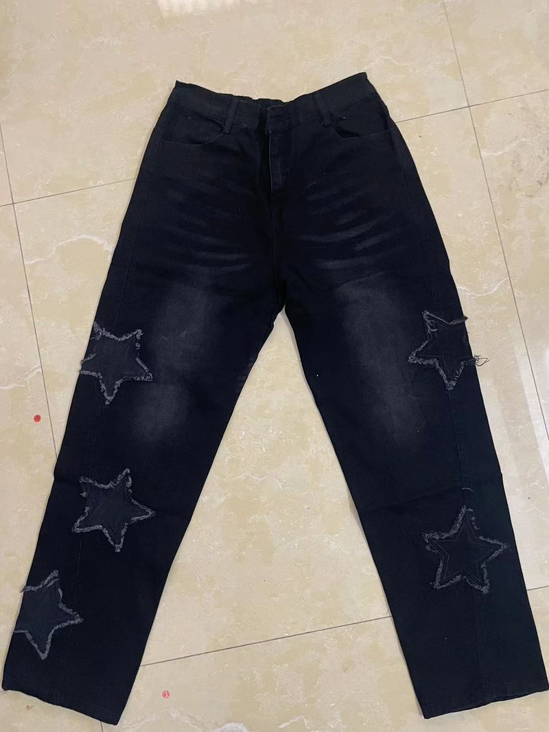 Ropa para hombre Jeans para hombre otoño e invierno marca de moda retro high street lavado diseño suelto pantalones largos rectos de pierna ancha_voghion.com