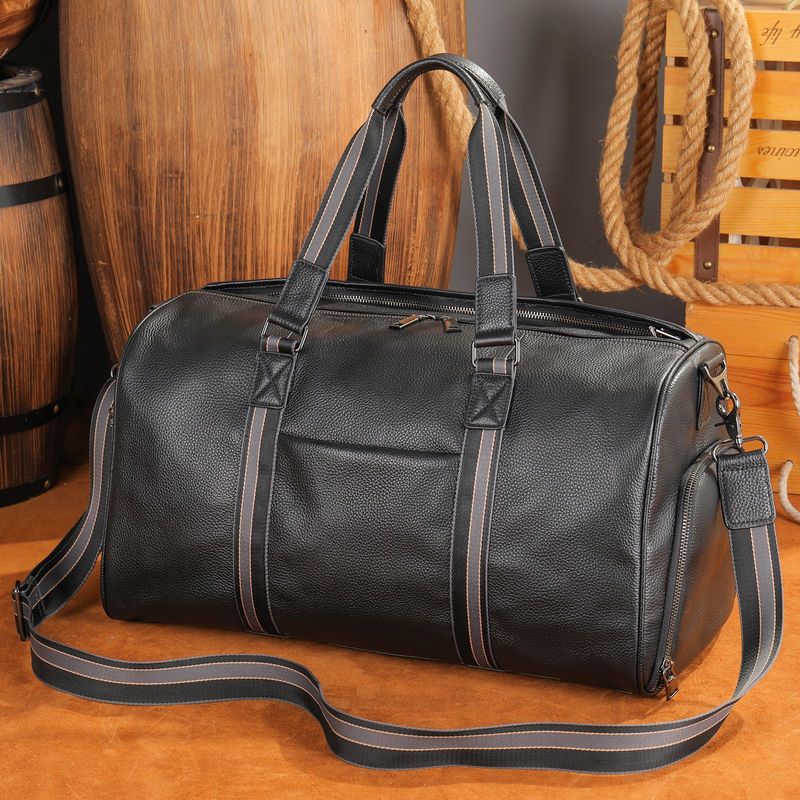 Extra Large Capacity Genuine Leather Luggage Bag New Shoulder Travel Bag Cowhide Shoulder Travel Bag_voghion.com