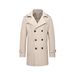 Men's Slim-Fit Trench Coat – British-Inspired Double-Breasted Lightweight Overcoat In Modal & Rabbit Fur (XS-2XL, Black/Khaki/Beige)_voghion.com