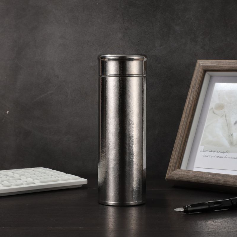 New Pure Titanium Thermos Cup Office Tea Cup Double Layer Titanium Cup Tea Water Separation Cup Business High End Gift Cup_voghion.com