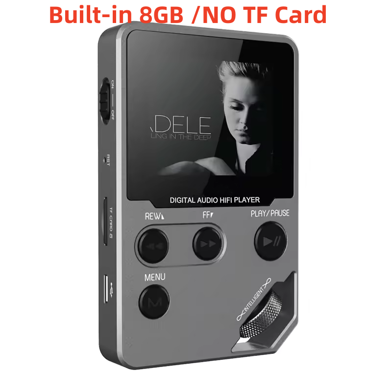 C5 8GB Lossless Bluetooth MP3 Music Player, Zinc Alloy Body,Rotary Controls,Wireless Connection,FM Radio,Voice Recorder_voghion.com