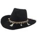 Nuovo cappello di paglia per la primavera e l'estate Cappello da protezione solare da viaggio Cappello da cowboy occidentale Cappello con frange a conchiglia Decorazione Cappello da jazz Cappello da spiaggia per uomo e donna_voghion.com