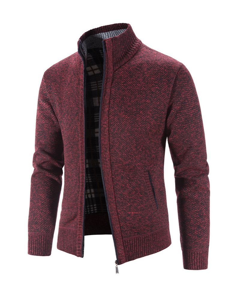 Dicker Trend Slim Fit Pullover Mantel für Herren Jugend Strickjacke Threadline_voghion.com