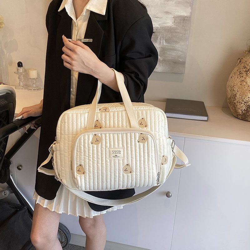 Large Mommy Bag Baby Organizer Maternity Pack Diaper Handbag Embroidered Women Shoulder Crossbody Bag Hospital Travel Mo_voghion.com