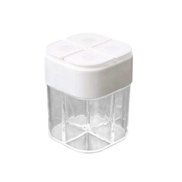 Barattolo per condimenti da campeggio 4 in 1 con coperchi Distributore di spezie trasparente 4 scomparti per cucinare all'aperto Barbecue Sale e pepe_voghion.com