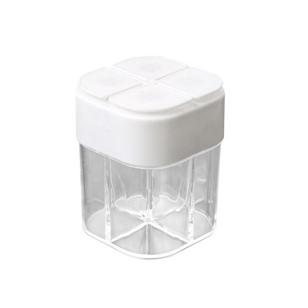 Barattolo per condimenti da campeggio 4 in 1 con coperchi Distributore di spezie trasparente 4 scomparti per cucinare all'aperto Barbecue Sale e pepe_voghion.com