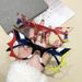New personalized little devil glasses frame bat shape anti-blue flat mirror_voghion.com