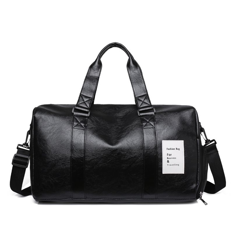 Minimalist travel men, large capacity trendy sports and fitness for women, PU waterproof training hand luggage bag_voghion.com