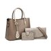 Elegante set di borse tote 3 in 1 per donna: borsa a tracolla in pelle PU di grande capacità con tracolla staccabile, borsa a tracolla e borsa a mano di ispirazione vintage_voghion.com