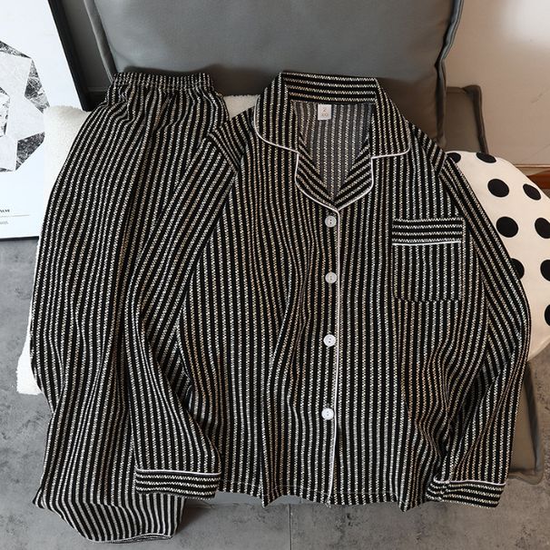 Herbst Blase Baumwolle Strickjacke Ärmel lange Hosen Cartoon minimalistischen Frauen Home Anzug Set Winter Pyjamas Frauen_voghion.com